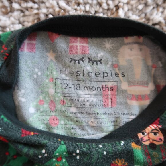 Little Sleepies 12-18M Pajama Top Nutcracker March Long Sleeve Holiday Bamboo - Picture 4 of 4